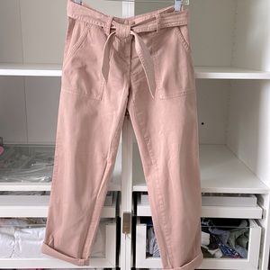 Loft tie waist mid-rise pants